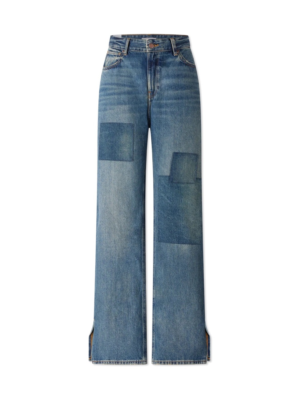 Good American “The Khloé Jean” Patchwork Straight Jeans – NWT
